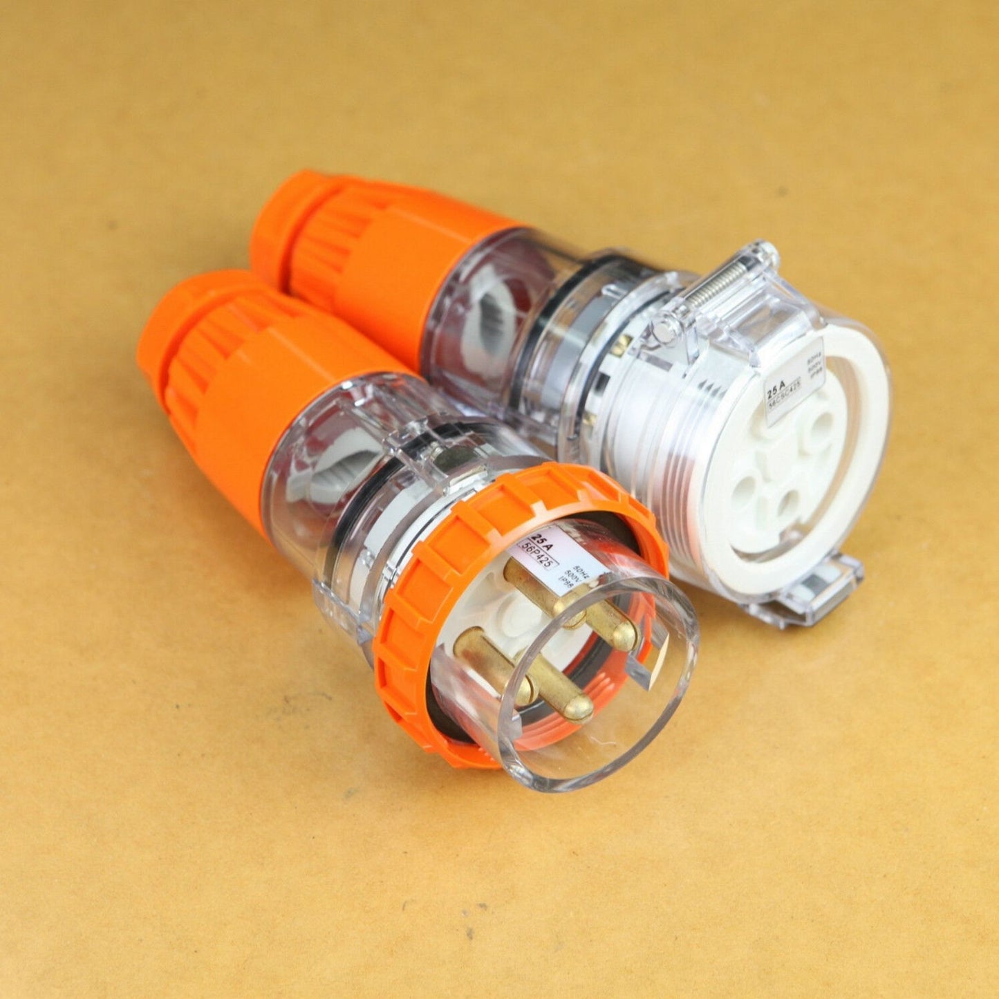 4 Pin 3 Phase Straight Plugs 50HZ 500v IP66