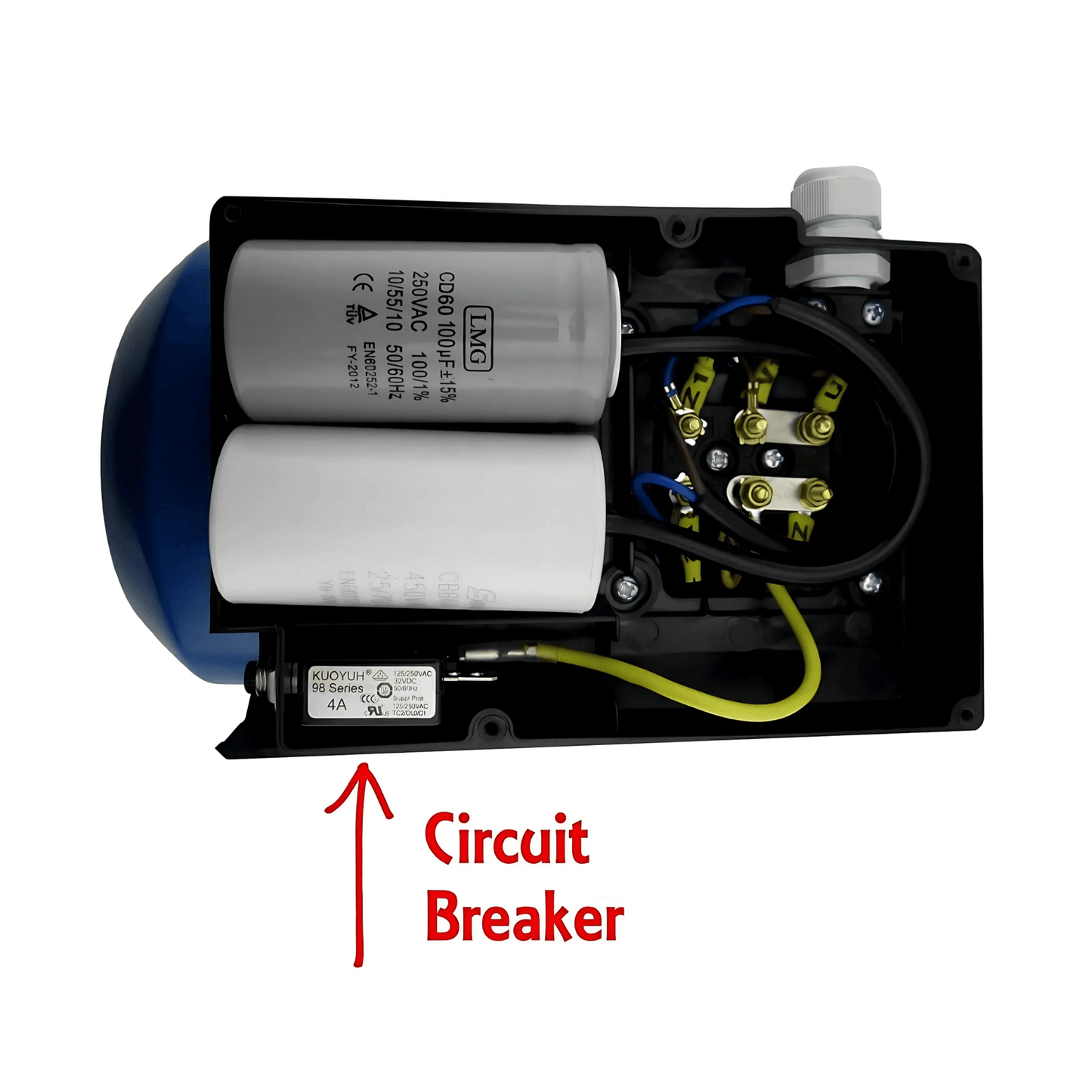 2HP 1.5kW Air Compressor Motor 2800RPM 19mm Shaft Single Phase 240V Reversible CSCR