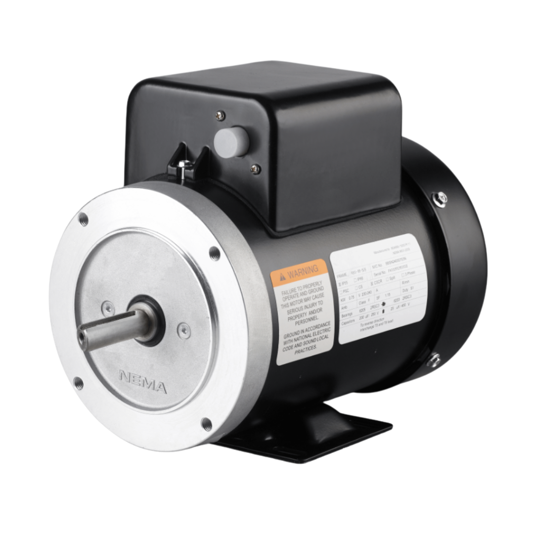 Single Phase NEMA Electric Motor 0.75kW 1HP 1400RPM Frame 56 with NEMA Flange
