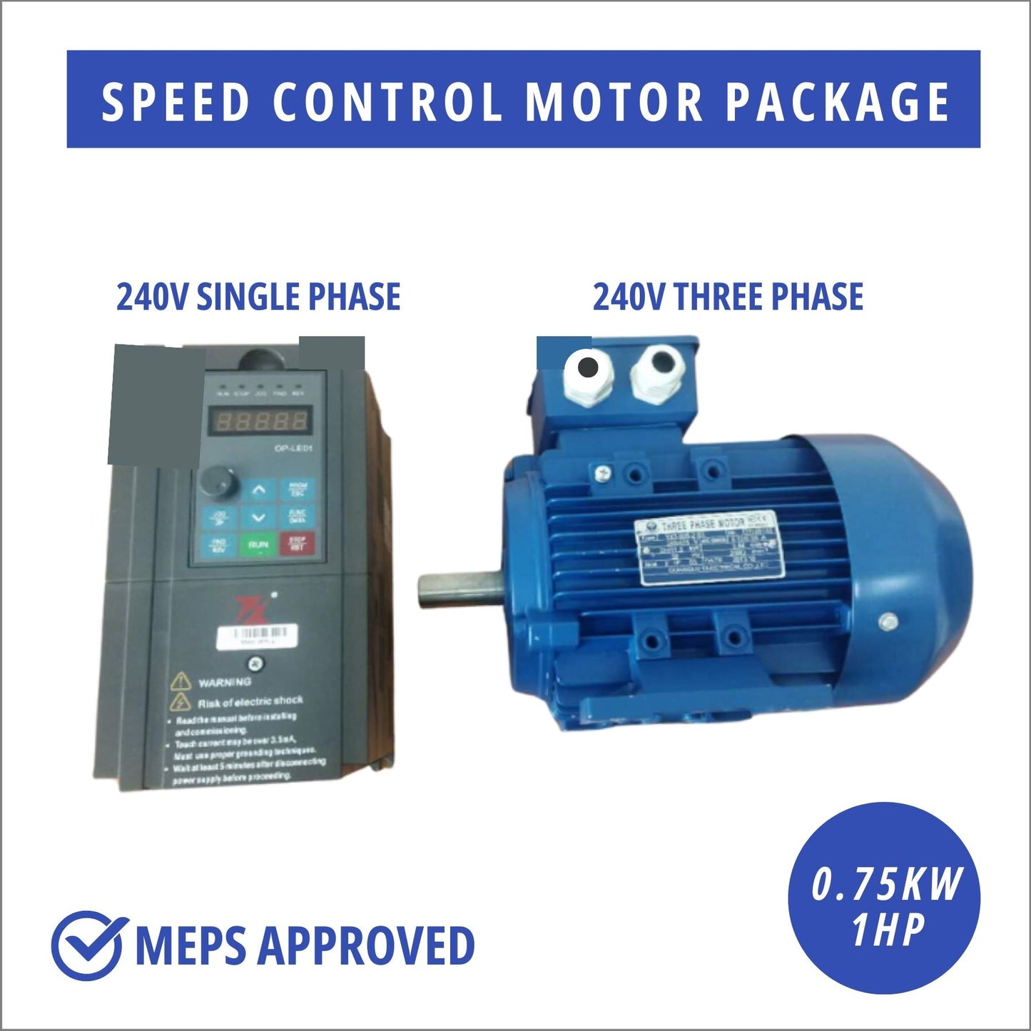 Single Phase Variable Frequency Drive with Electric Motor Speed Control Package