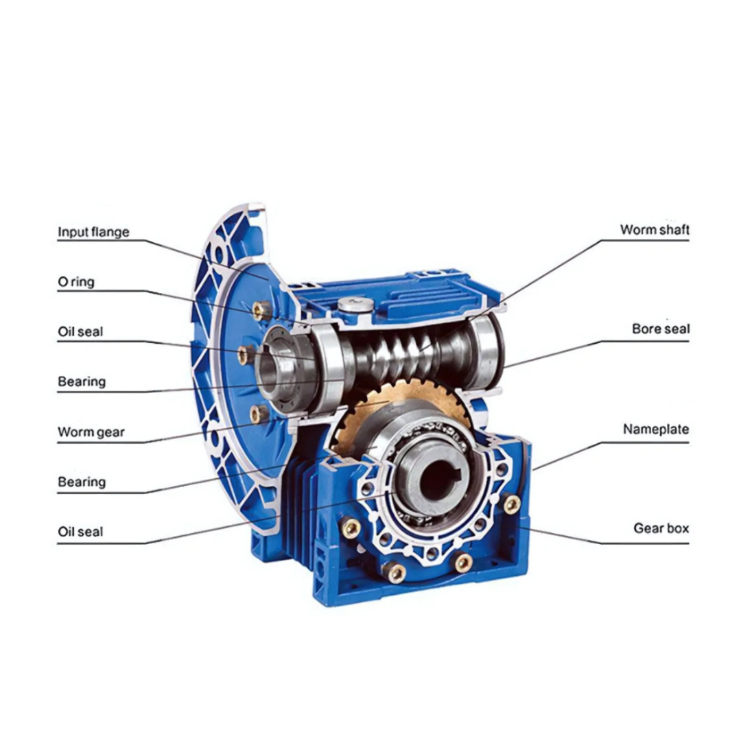 40:1 Speed Reducer Worm Drive Gearbox 14mm x 28mm Shaft B5 71 Flange