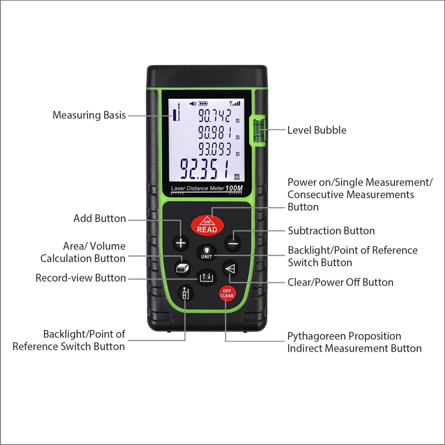 100M Laser Distance Meter Builder Measurement Inspection Tools