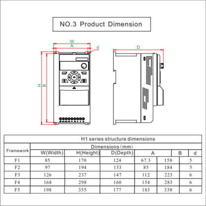 240V Single Phase Variable Frequency Compact Drive Inverter VSD VFD 1.5kw 2HP