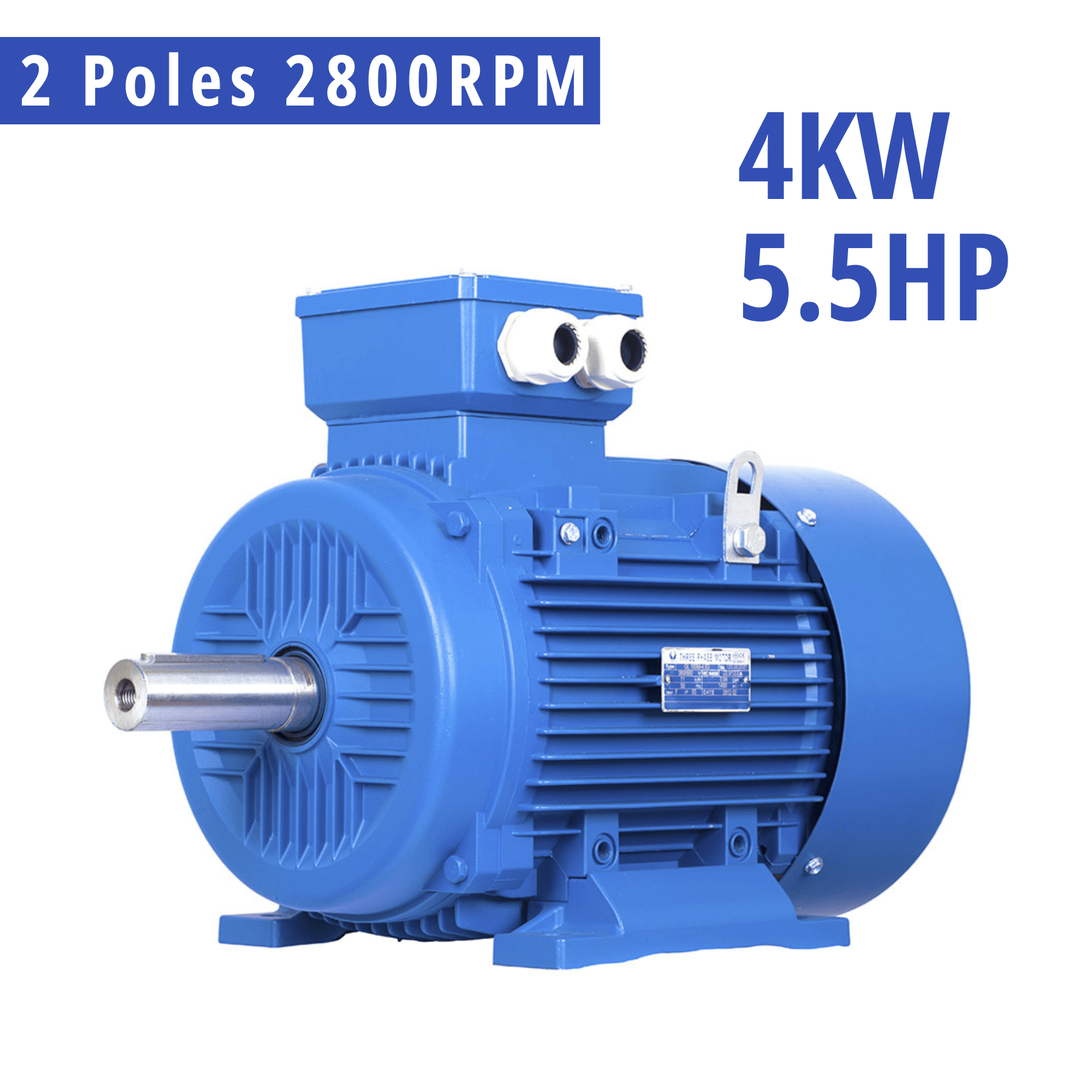 2800 Rpm Motor 4kW 5.5HP 2800RPM 3-Phase Electric Motor 28mm Shaft 415V – oz compressors