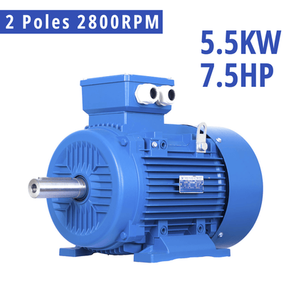 5.5kW 7.5HP 2-Pole 2800RPM 3-Phase Induction Motor