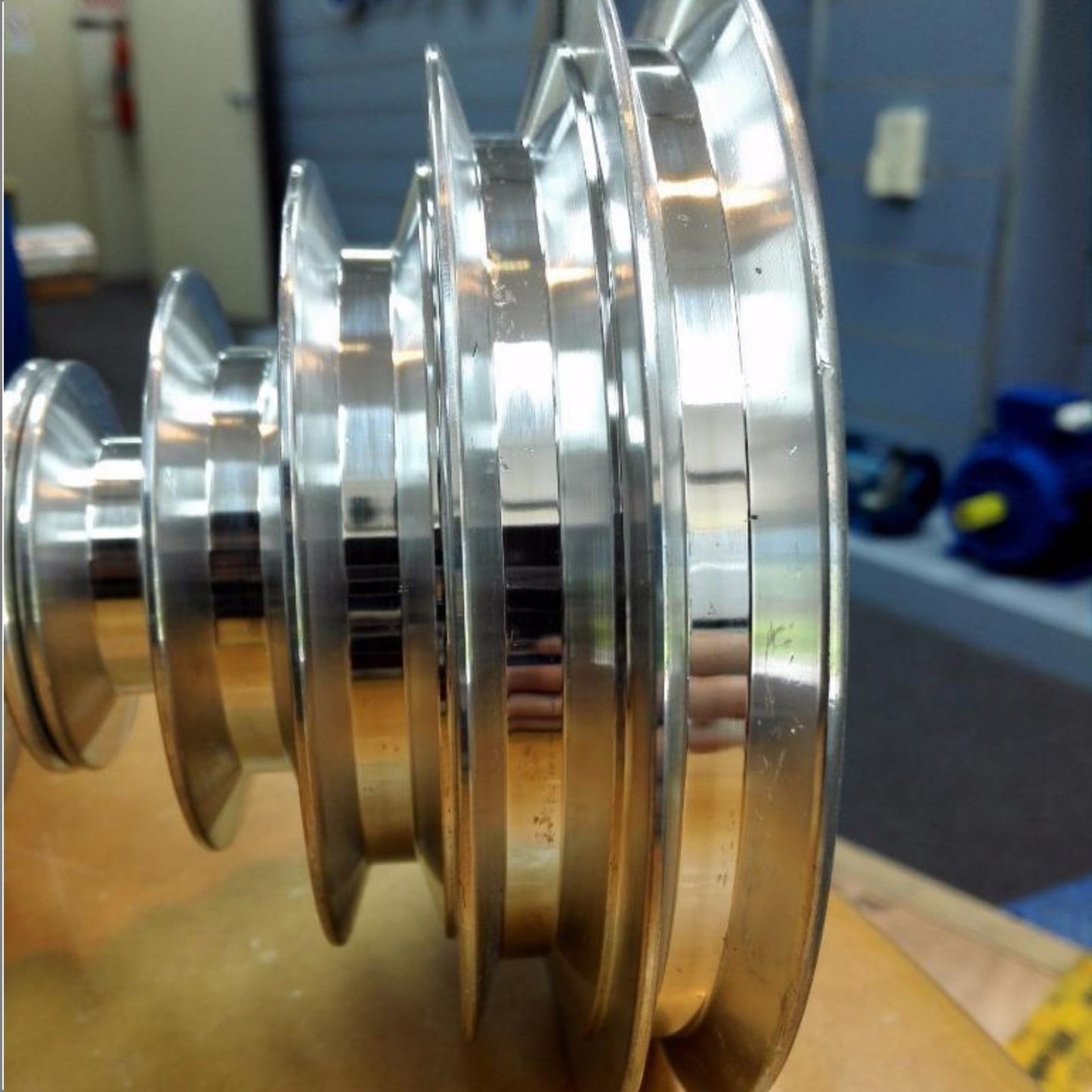 Lathe 5 Layer Step Pulley Shaft 14mm