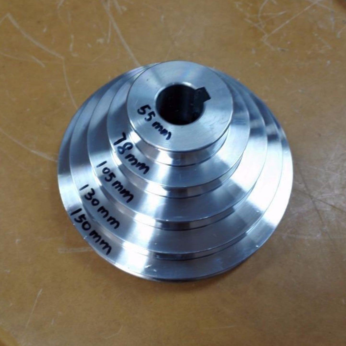 Lathe 5 Layer Step Pulley Shaft 14mm