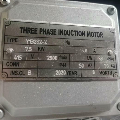 Piston Air Compressor 1100L 40CFM 200L Receiver 415V 7.5KW 10HP 120PSI