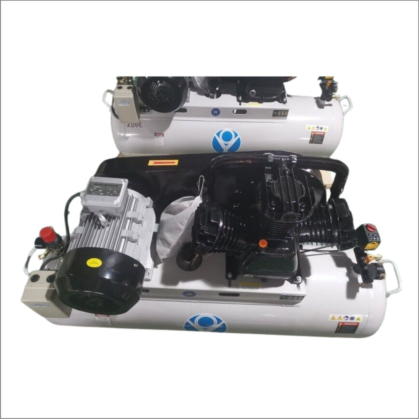 Piston Air Compressor 1100L 40CFM 200L Receiver 415V 7.5KW 10HP 120PSI
