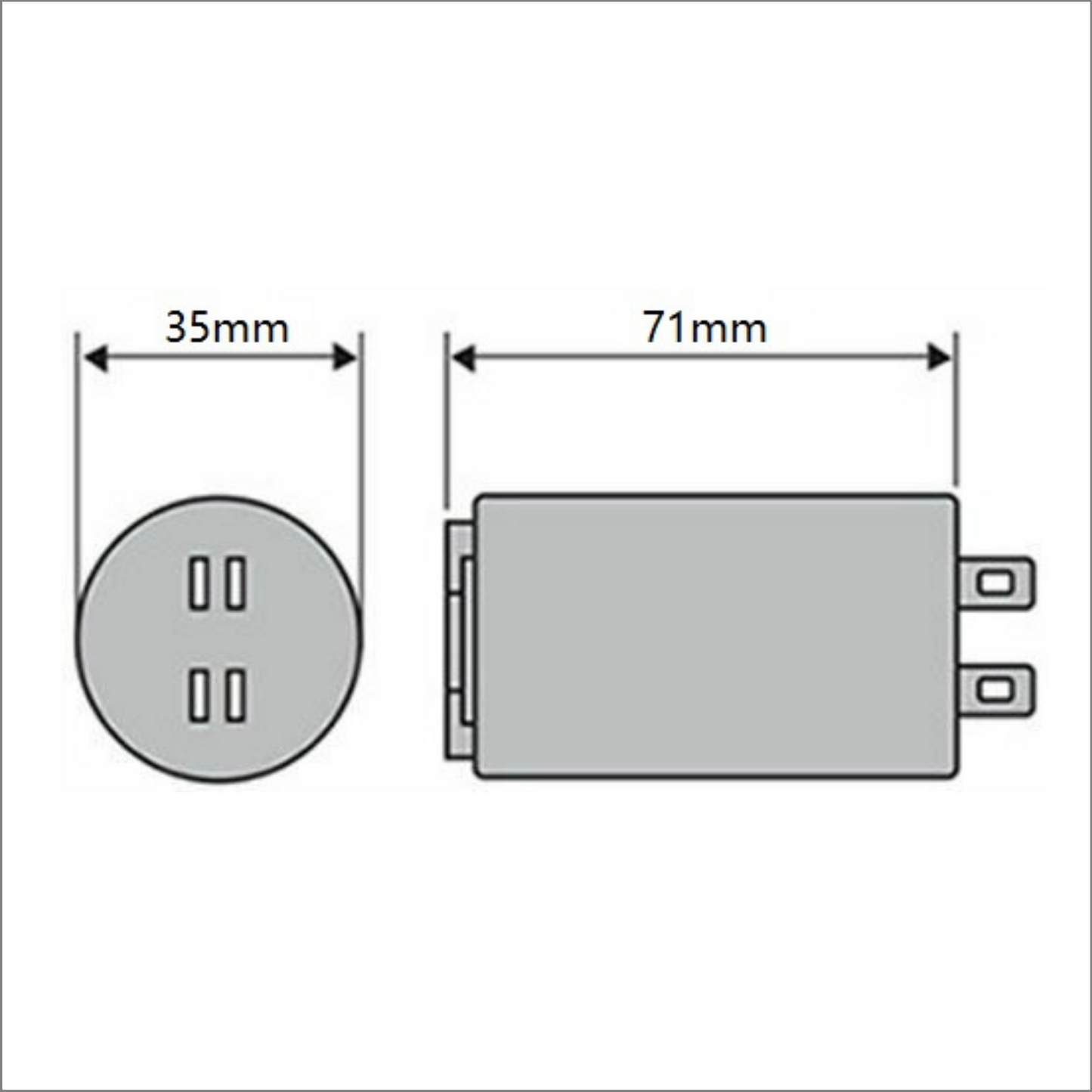 Running Capacitor ICAR 450V Motor CBB60 50/60Hz 4 Pins