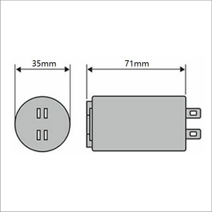 Running Capacitor ICAR 450V Motor CBB60 50/60Hz 4 Pins