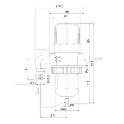 Semi Auto Drains for Inline Filter Tank AD-5 Condensate Drain for Spray Painting