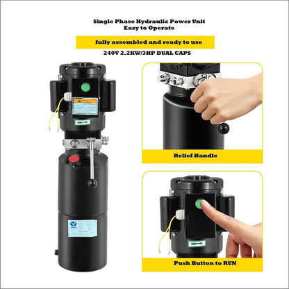 12L Hydraulic Power Unit Auto Lifts Cast Iron Pump Vehicle Car Hoist Lift