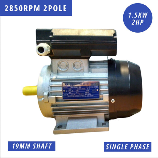 Single Phase 240v Air Compressor Motor 1.5kw 2HP 2850RPM 19mm Reversible CSCR
