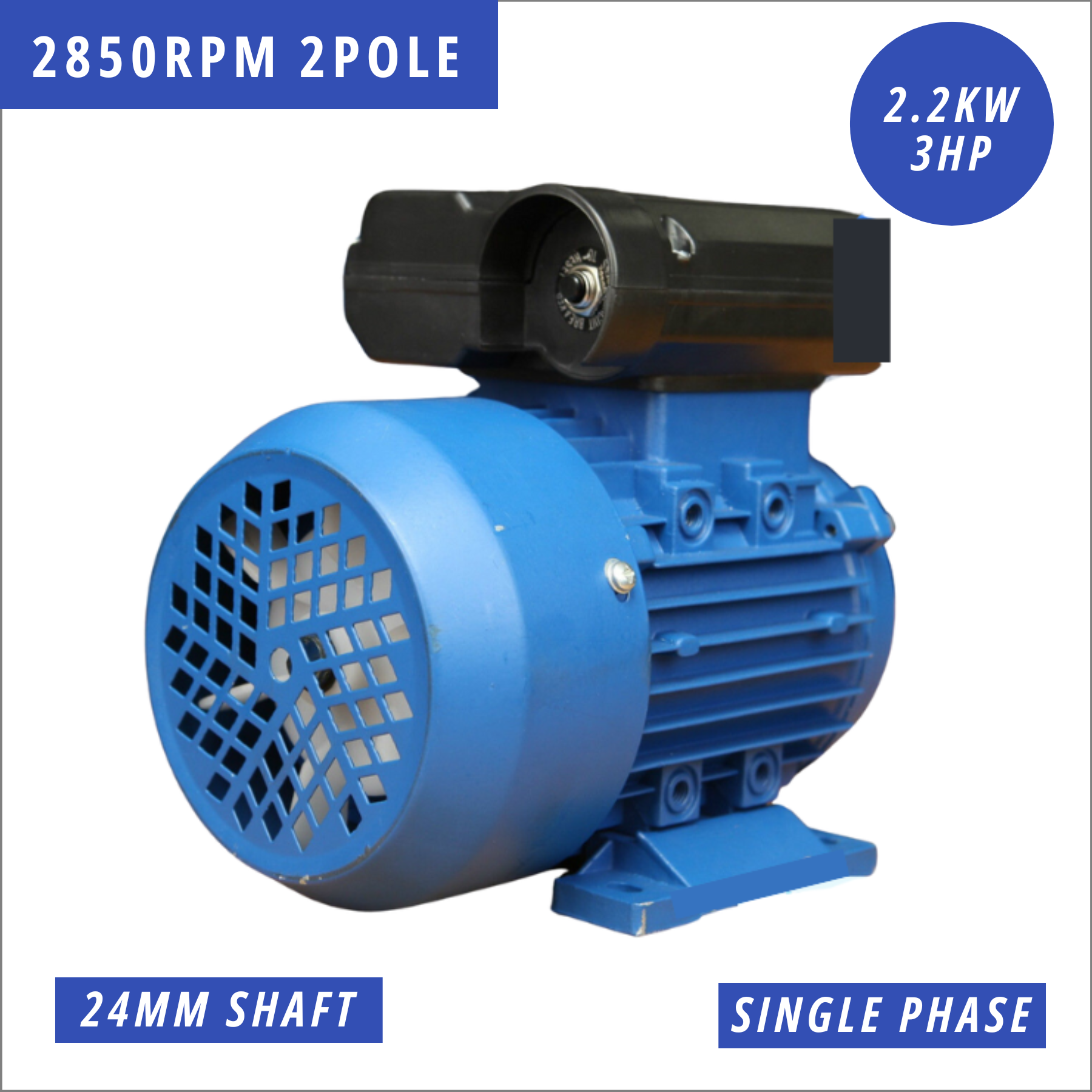 Mophorn Motor Eléctrico De 1 Hp 3450 RPM 11.2-5.6 A Motor Monofásico CA