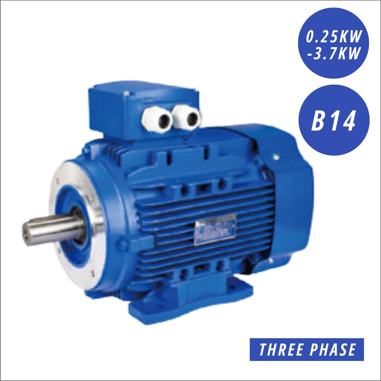 Three Phase B14 Flange Mounted Electric Motor 240V/415V VFD Compatible